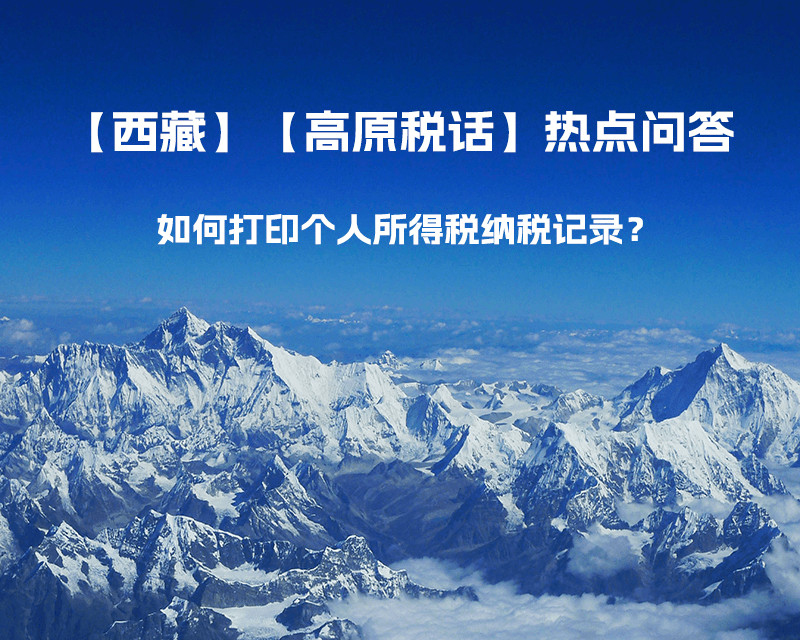 如何打印個人所得稅納稅記錄？