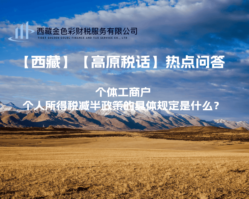 個體工商戶個人所得稅減半政策的具體規(guī)定是什么？